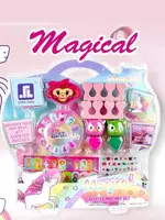 Маникюрный набор ZR 03 C аксессуары  лак  наклейки  блески в слюде