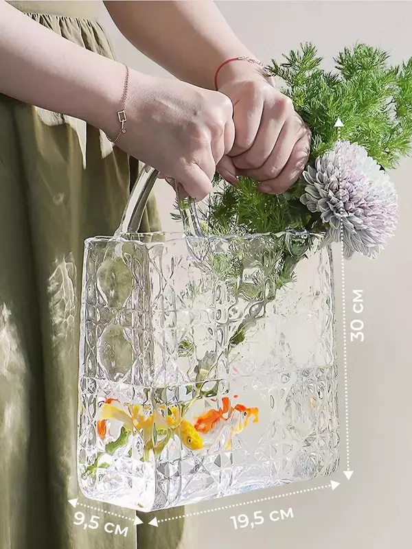 Оригинально декорированная ваза "Сумочка " Только в розницу