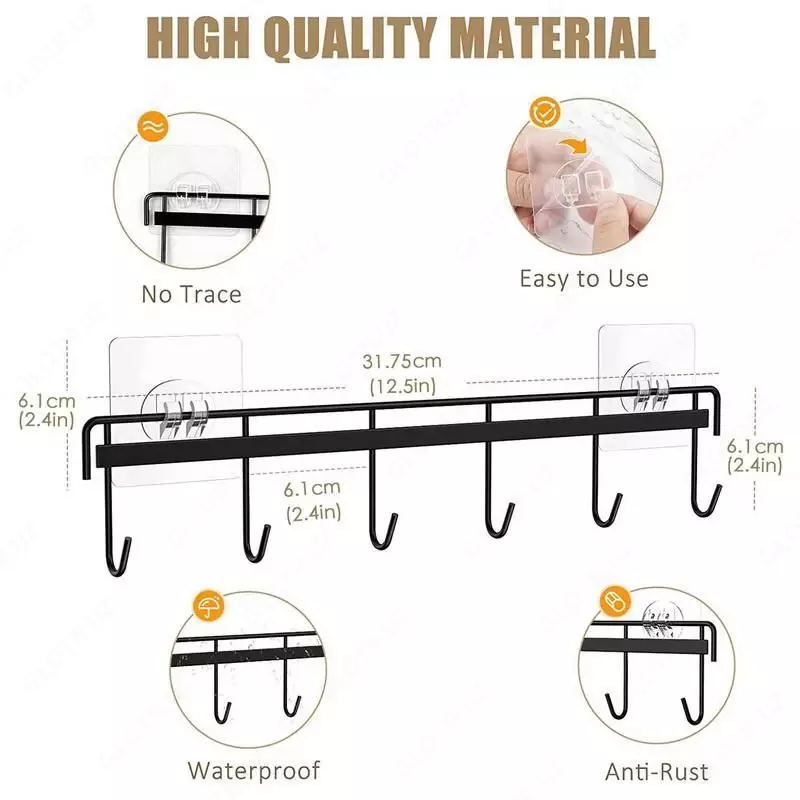  Многофункциональная настенная вешалка (6 крючков) Chakana savdo