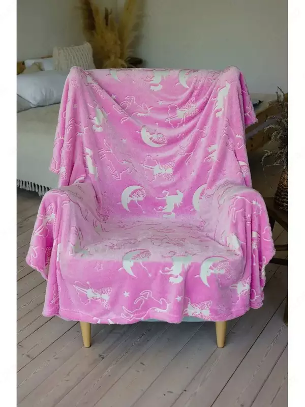 Светящийся в темноте плед «Белокрылые Лошадки».