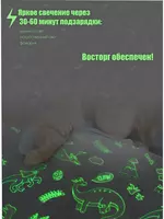 Светящийся в темноте плед  «Динозавры". - ЯТТ "Домашний Уголок"