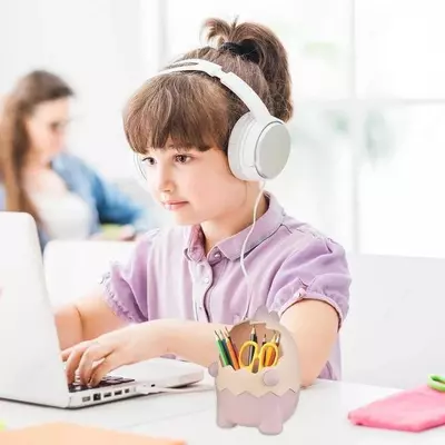 Органайзер в виде мультяшного динозавра в яичной скорлупе. ЯТТ "Домашний Уголок"