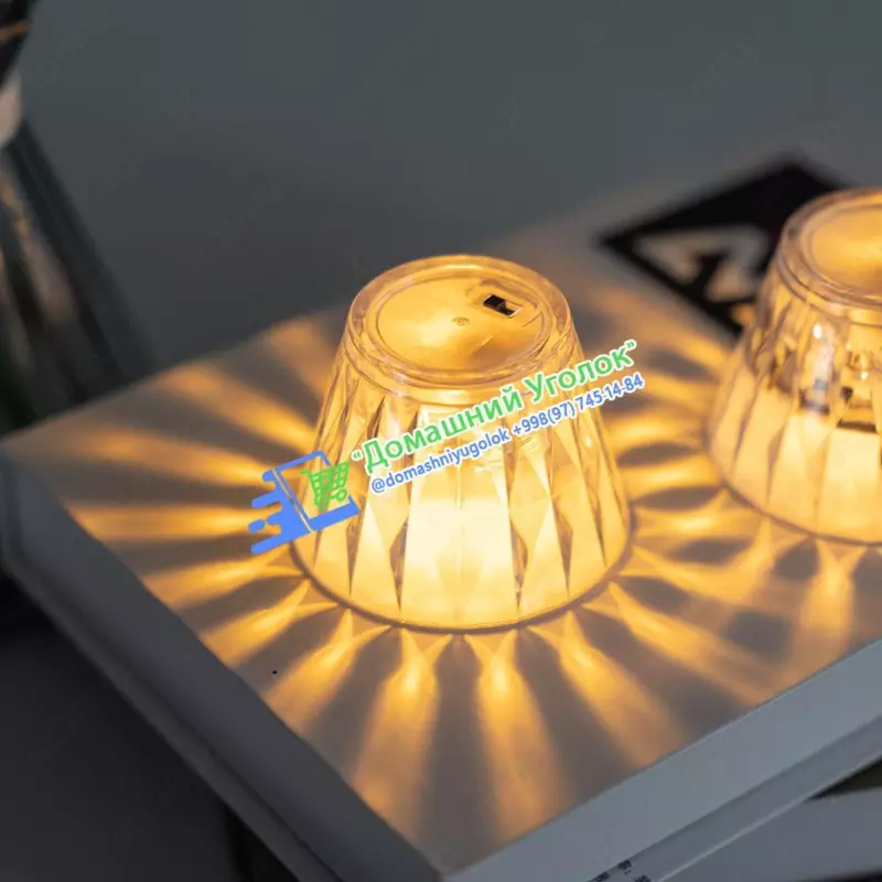 30 000 сум Портативная лампа в современном стиле из хрусталя Touch Contro