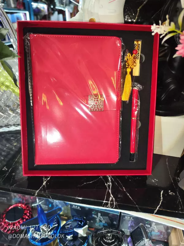 Подарочный набор "Деловой блокнот A5 + авторучка + флешка" с индивидуальным логотипом - 170 000 сум