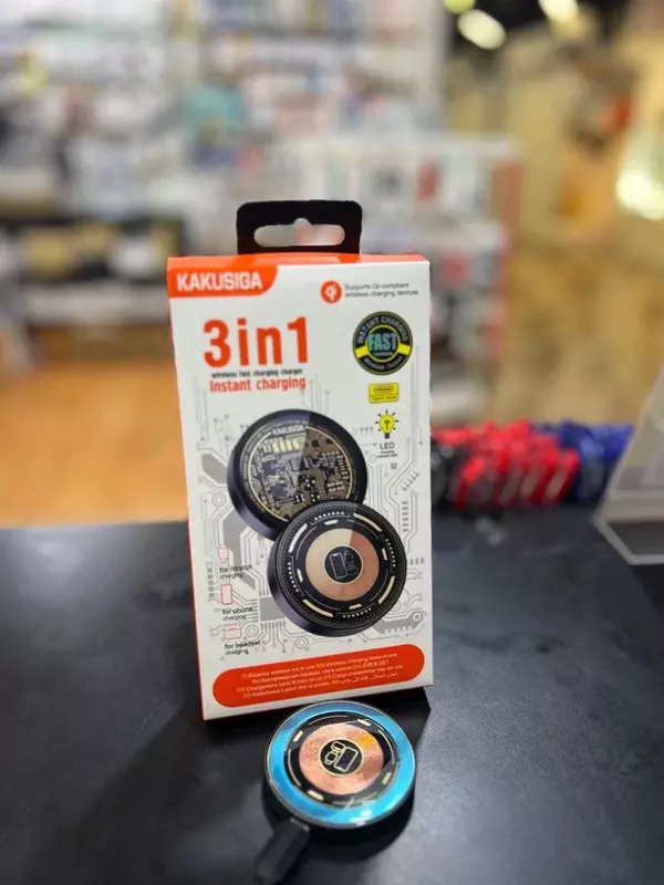 Беспроводное зарядное устройство 3-в-1 для телефа (продукт KAKUSIGA) - 210 000 сум
