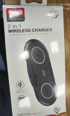 Беспроводное зарядное устройство модель XO WX-O25 2 в 1 для двух телефонов