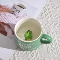 Керамическая кофейная кружка с мультяшным животным внутри (350 мл). - 100 000 сум