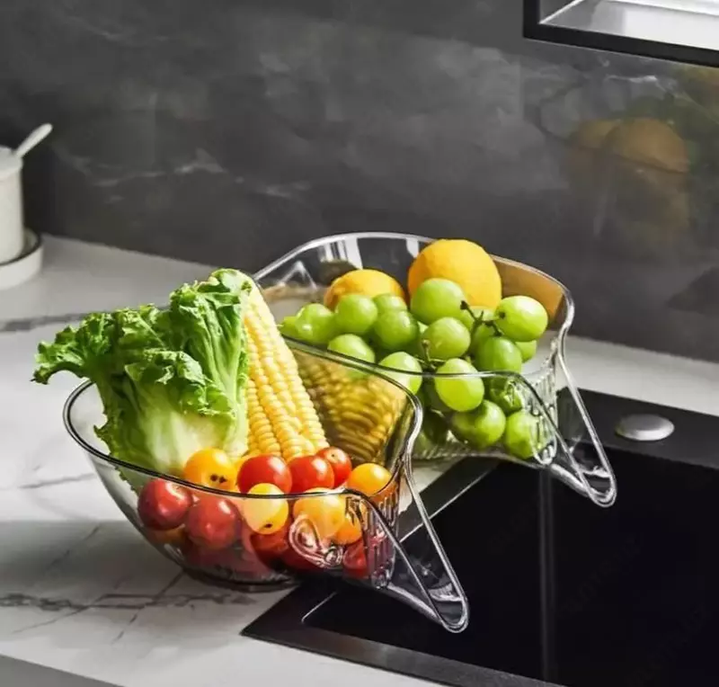 Чаша - дуршлаг, многофункциональная сливная корзина.