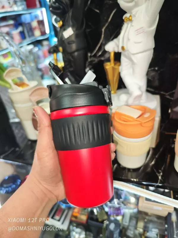  Портативный креативный термос - термокружка (500 мл).  - Домашний Уголок