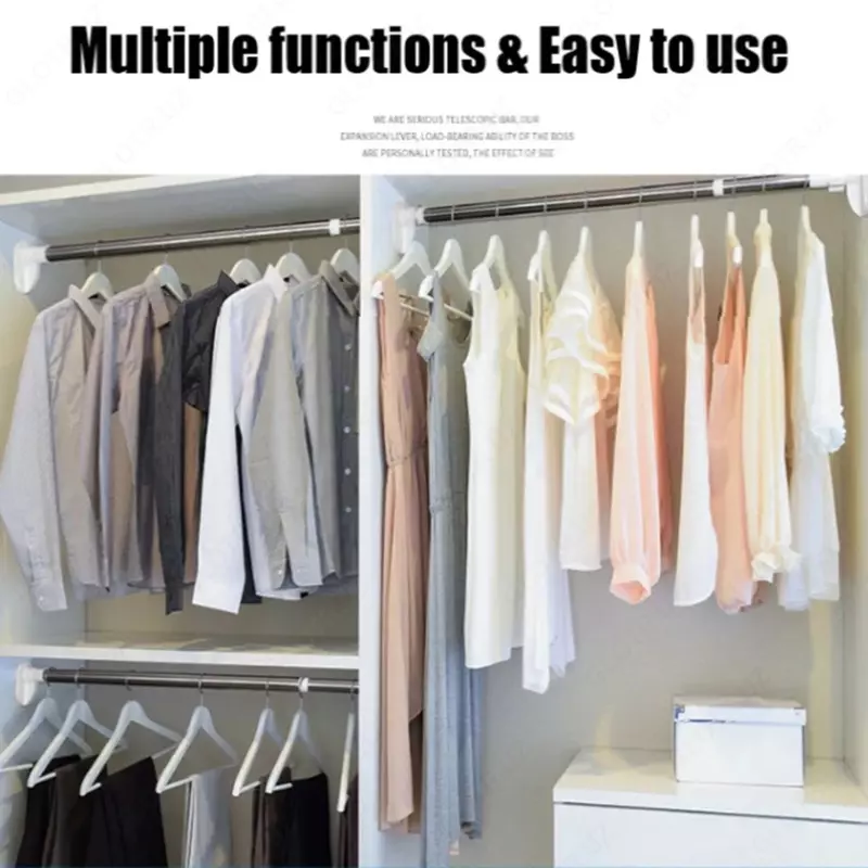  Домашний Уголок - Регулируемый телескопический стержень (штанга) из нержавеющей стали