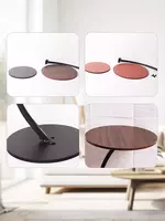  Столик журнальный круглый лофт коричневый +черный ( walnut+black frame) - ЯТТ Домашний Уголок