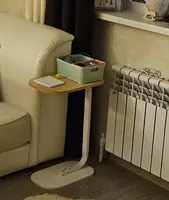   Журнальный столик  прикроватная тумба цвет орех + белый 