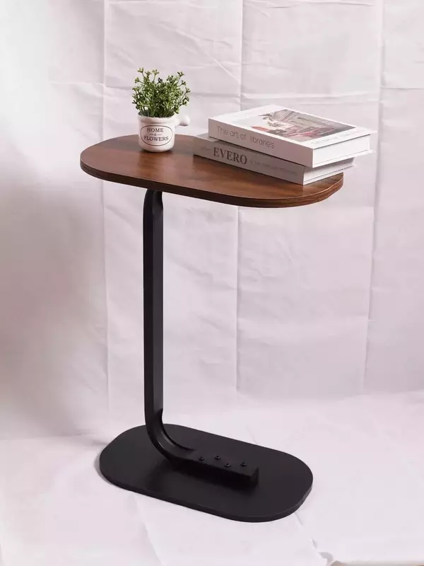  Журнальный столик  прикроватная тумба цвет коричневый+ черный ( walnut+black frame) - 