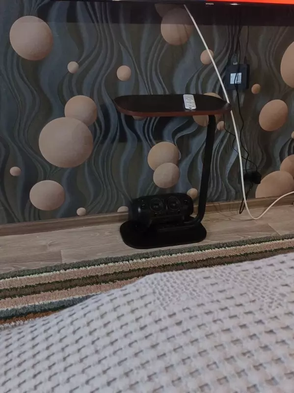  Журнальный столик  прикроватная тумба цвет коричневый+ черный ( walnut+black frame) - ЯТТ Домашний Уголок