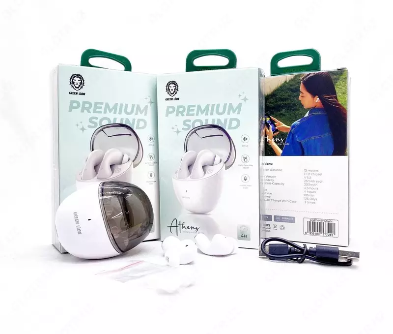Беспроводные наушники Green Lion Athens Premium Sound белый
