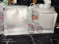 Прямоугольная прозрачная папка "Байкерша"