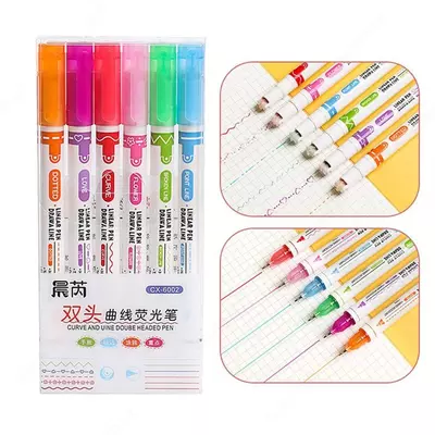 Уникальный набор двусторонних фломастер (6 цветов) Уникальный набор двусторонних фломастер (6 цветов)