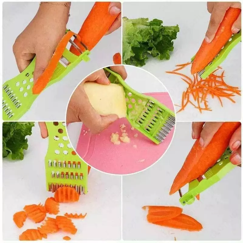 Универсальная вертикальная овощечистка-тёрка 5 в 1.