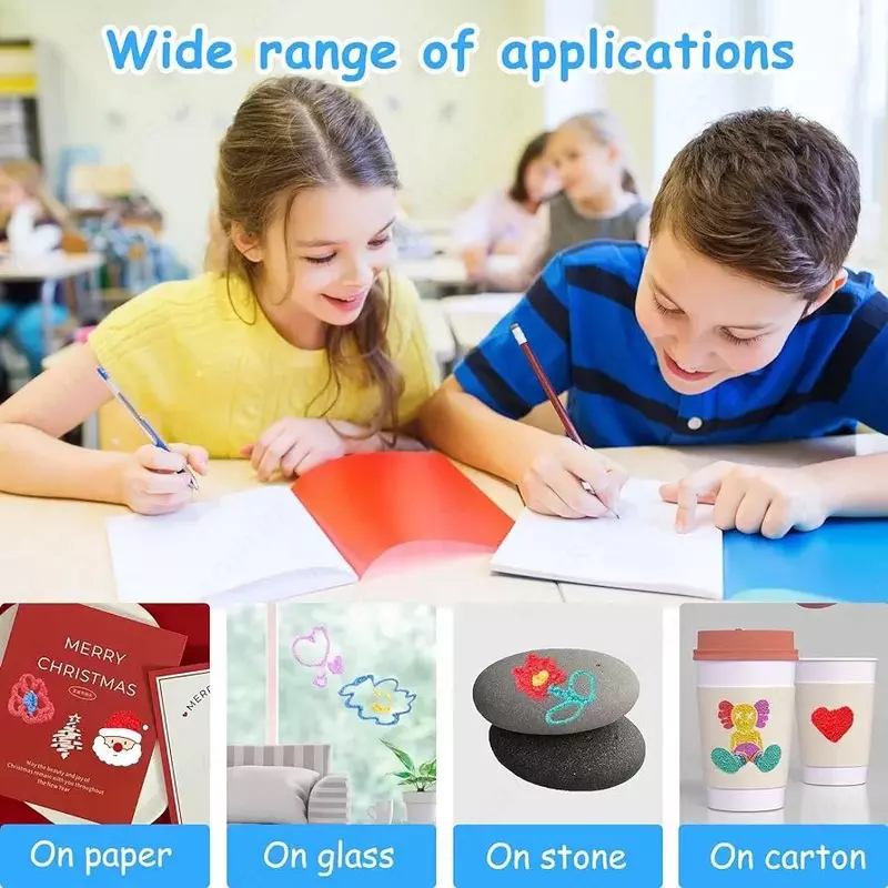 Уникальный набор ручек с Puffy Magic Ink для изготовления 3D-художественных изделий (6 шт)