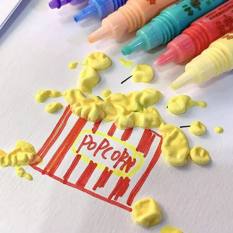 Уникальный набор ручек с Puffy Magic Ink для изготовления 3D-художественных изделий (6 шт) ЯТТ "Домашний Уголок"