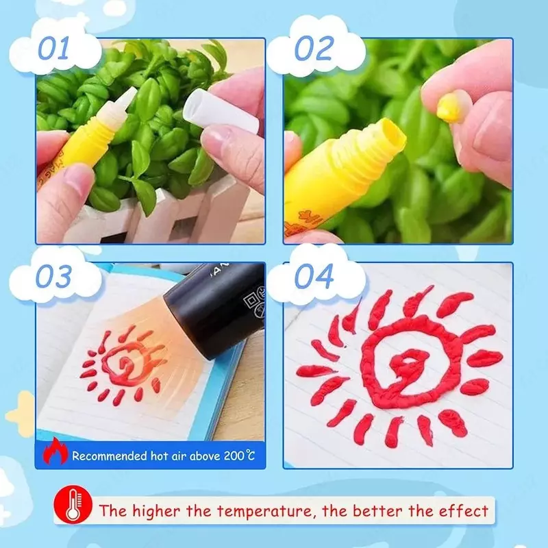 40 000 сум Уникальный набор ручек с Puffy Magic Ink для изготовления 3D-художественных изделий (6 шт)