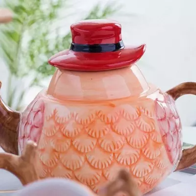 Набор "Керамический фарфоровый чайник и чашка в форме совы" - ЯТТ "Домашний Уголок"