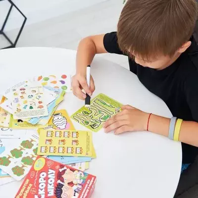 Настольная игра "Скоро в школу" для развития ребенка - "Domashniy ugolok" XK