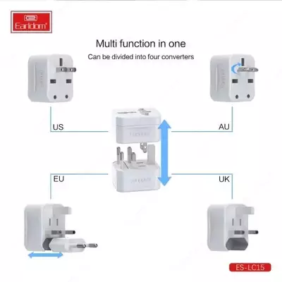 70 000 so'm / dona Универсальная вилка Earldom 6A Max ET-LC15.
