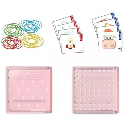 Геоборд с карточками "Пиши-стирай" - образовательная резиновая лента - 110 000 so'm / dona