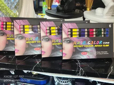 Набор "Цветные мелки-расчески для волос" (6 цветов) - 50 000 сум / шт.