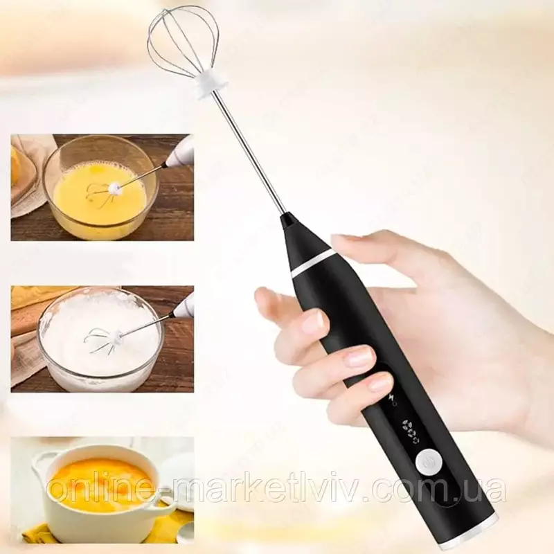 Электрический вспениватель молока - ручной мини миксер для кофе с USB