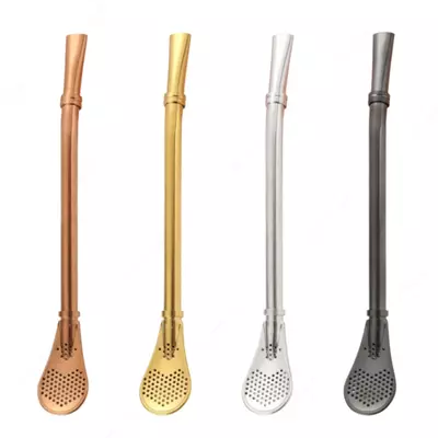 Бомбилья - многоразовая трубочка с ложкой для напитков - 20 000 so'm / dona