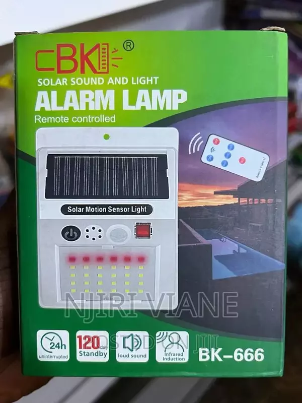 Солнечная звуковая и световая сигнальная лампа с дистанционным управлением.