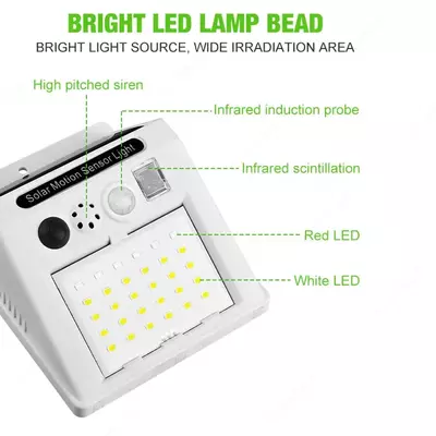Солнечная звуковая и световая сигнальная лампа с дистанционным управлением. - ЯТТ "Домашний Уголок"