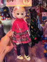 Кукла шарнирная с большими жемчужными глазами.