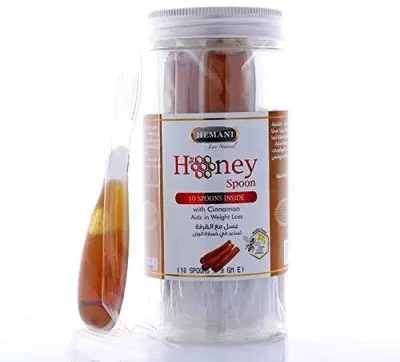 Натуральный подсластитель HEMANI Pure Honey Spoon & Cinnamon Extract и мешалка
