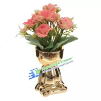  Цветочная композиция Розы (L11 W11 H19 см  4в). - Domashniy ugolok XK