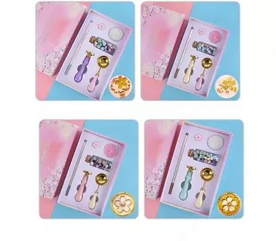 Подарочный набор разноцветных сургучных печатей - Штампы Surguch.