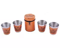 Набор стопок в кожанном чехле Лучший Охотник (70 мл)