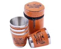 Набор стопок в кожанном чехле Лучший Охотник (30 мл)