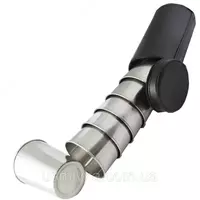 Набор больших стаканчиков в кожаном чехле (150 ml)