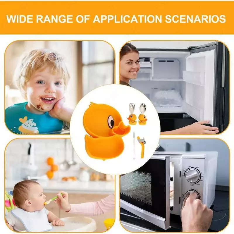 ЯТТ "Домашний Уголок" - Набор посуды в форме утки для малышей