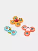   Набор детских погремушек-спинеров на присосках