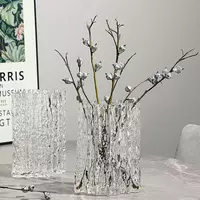 Ваза для цветов сухоцветов стеклянная для декора