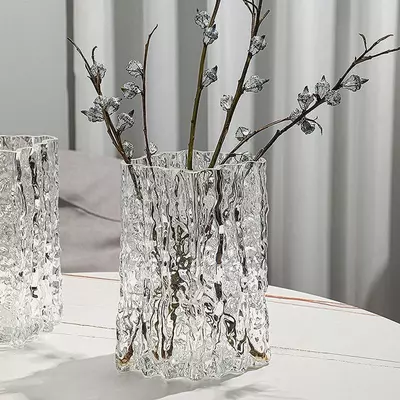 Ваза для цветов сухоцветов стеклянная для декора "Domashniy ugolok" XK