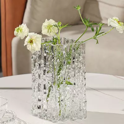 Ваза для цветов сухоцветов стеклянная для декора - "Domashniy ugolok" XK