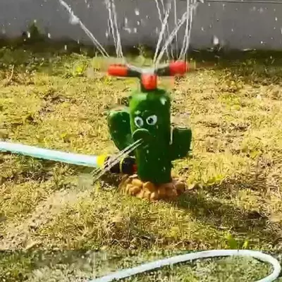 Садовая игрушка спринклер - разбрызгиватель воды в форме кактуса Только в розницу