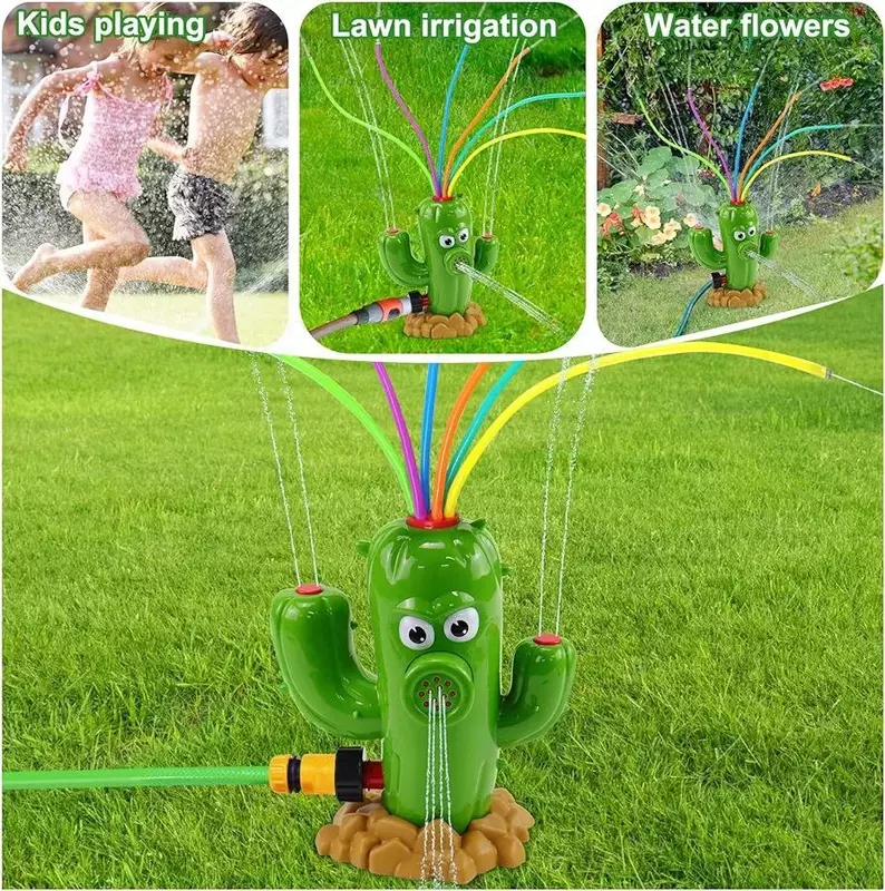 Садовая игрушка спринклер - разбрызгиватель воды в форме кактуса