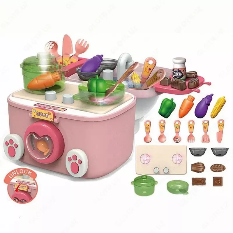 Набор игрушек «Мобильная кухня» 2 в 1 - ЯТТ "Домашний Уголок"