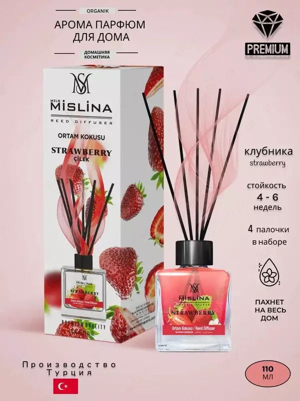 Аромадиффузор "Запах клубники" для дома (110 мл).